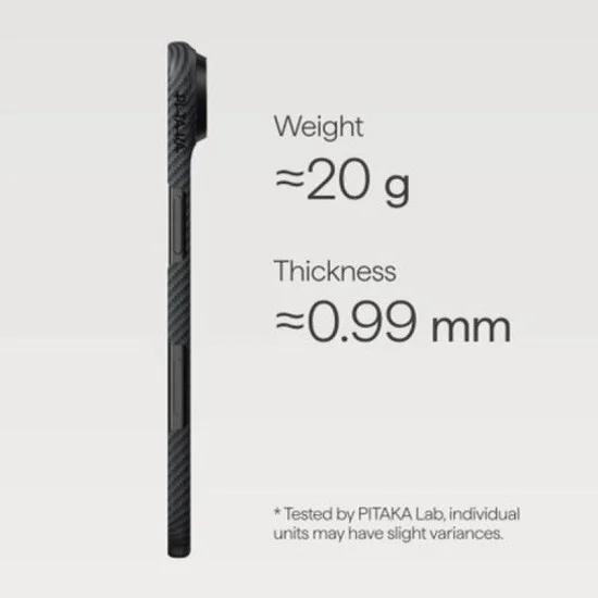 Pitaka Ultra-Slim Case iPhone 17 Air - Black/Grey